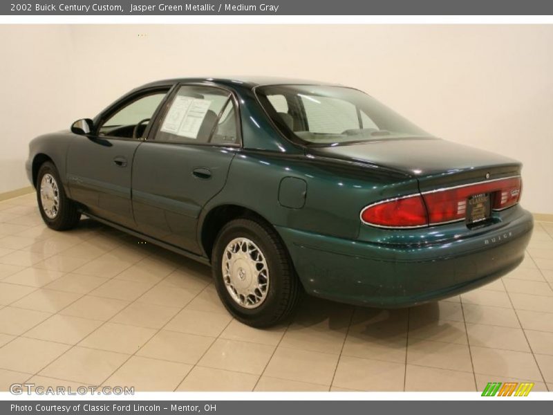 Jasper Green Metallic / Medium Gray 2002 Buick Century Custom