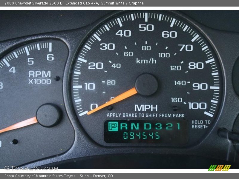 Summit White / Graphite 2000 Chevrolet Silverado 2500 LT Extended Cab 4x4