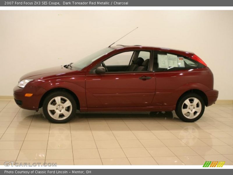 Dark Toreador Red Metallic / Charcoal 2007 Ford Focus ZX3 SES Coupe