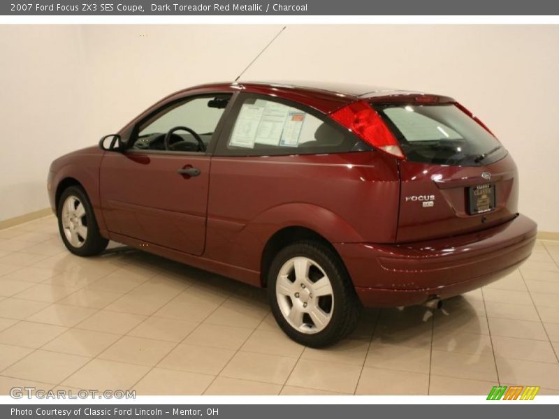 Dark Toreador Red Metallic / Charcoal 2007 Ford Focus ZX3 SES Coupe