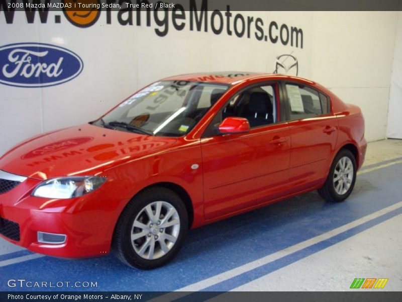 True Red / Black 2008 Mazda MAZDA3 i Touring Sedan