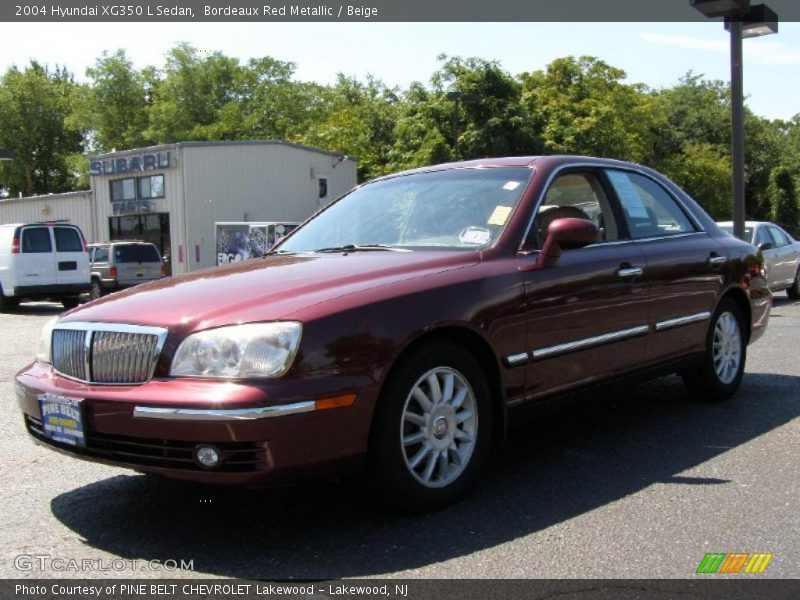Bordeaux Red Metallic / Beige 2004 Hyundai XG350 L Sedan