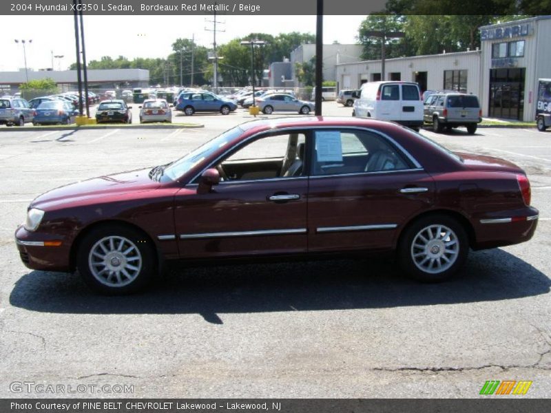 Bordeaux Red Metallic / Beige 2004 Hyundai XG350 L Sedan
