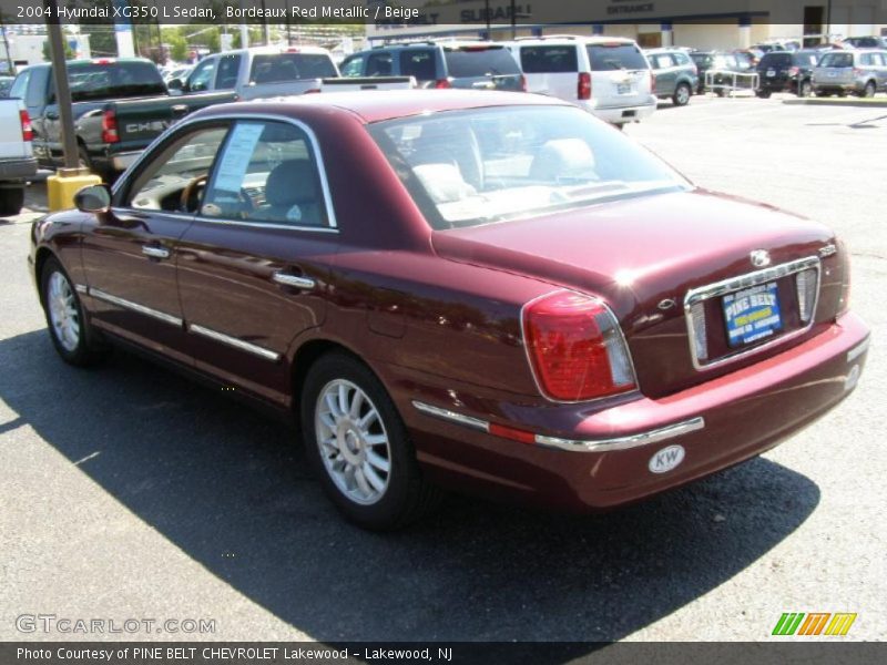 Bordeaux Red Metallic / Beige 2004 Hyundai XG350 L Sedan