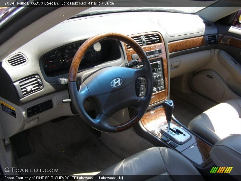 Bordeaux Red Metallic / Beige 2004 Hyundai XG350 L Sedan