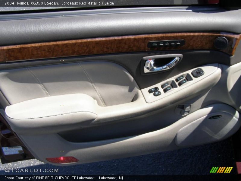 Bordeaux Red Metallic / Beige 2004 Hyundai XG350 L Sedan