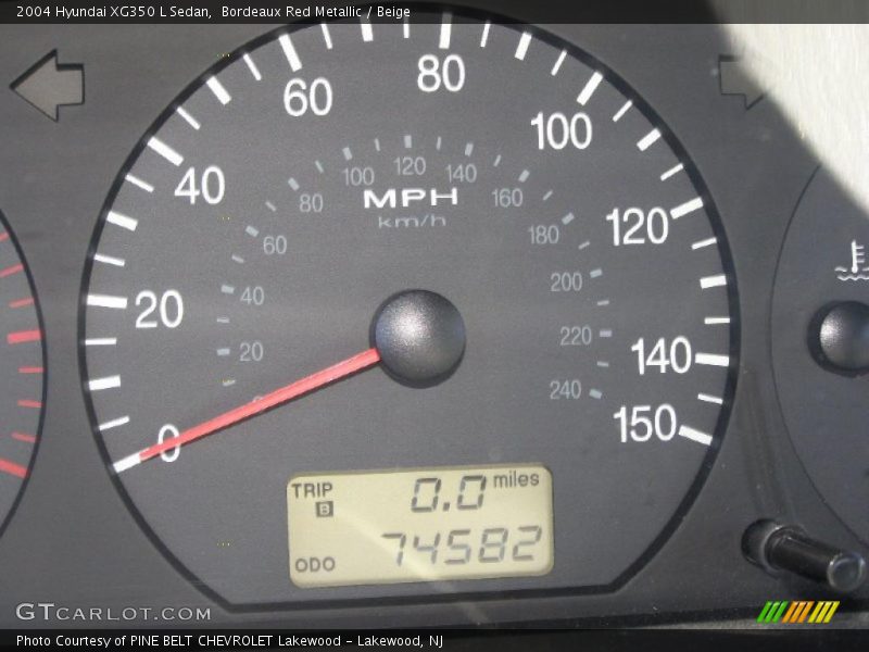 Bordeaux Red Metallic / Beige 2004 Hyundai XG350 L Sedan