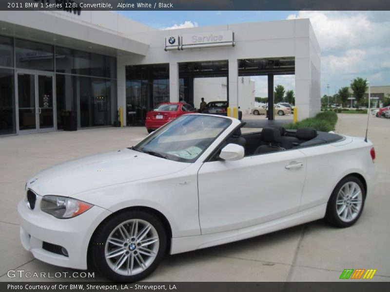 Alpine White / Black 2011 BMW 1 Series 128i Convertible