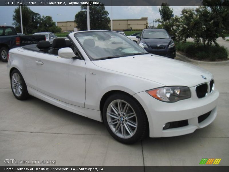 Alpine White / Black 2011 BMW 1 Series 128i Convertible
