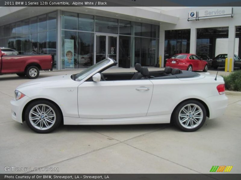 Alpine White / Black 2011 BMW 1 Series 128i Convertible