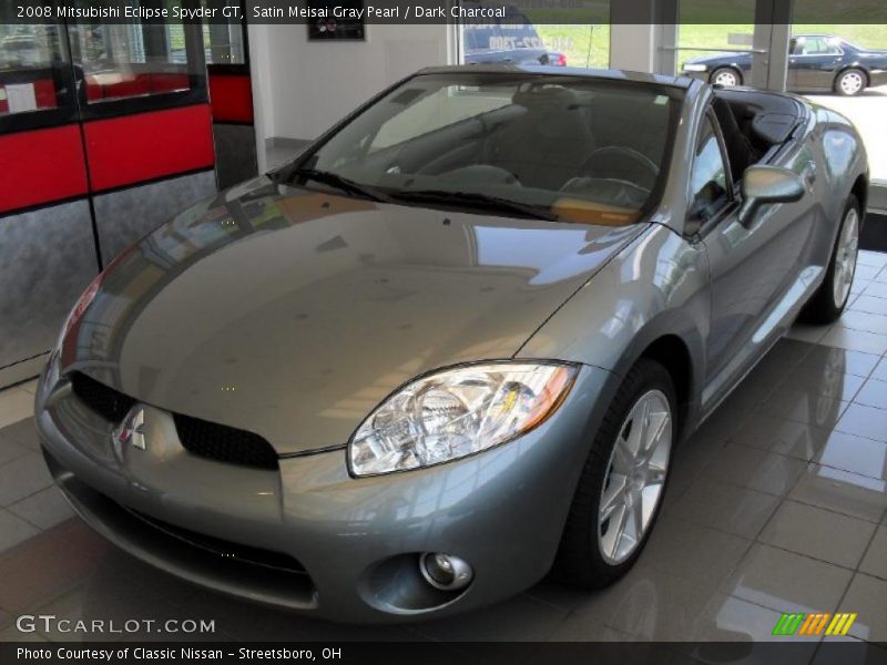 Satin Meisai Gray Pearl / Dark Charcoal 2008 Mitsubishi Eclipse Spyder GT