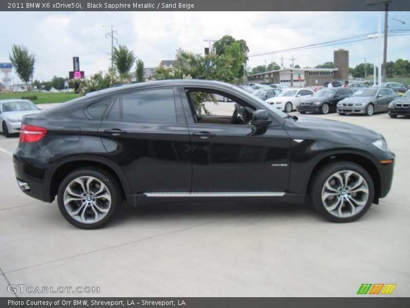 Black Sapphire Metallic / Sand Beige 2011 BMW X6 xDrive50i