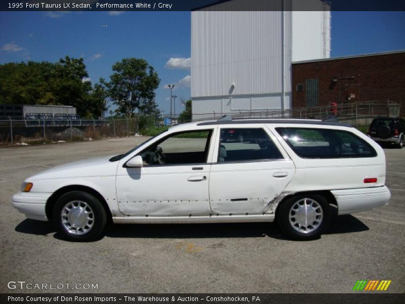 Performance White / Grey 1995 Ford Taurus LX Sedan