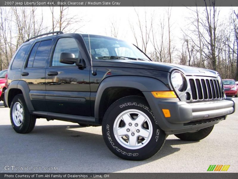 Black Clearcoat / Medium Slate Gray 2007 Jeep Liberty Sport 4x4