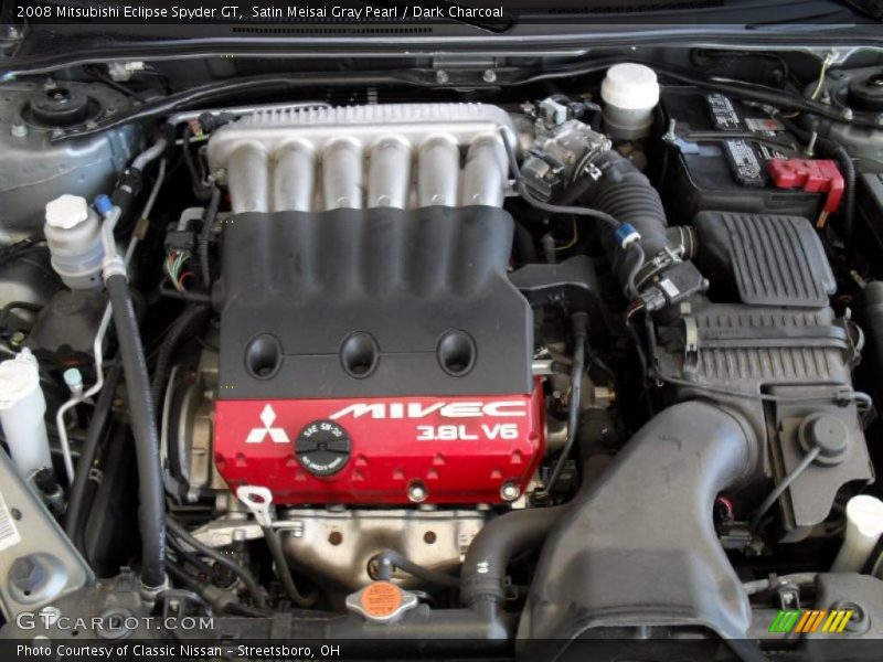 Satin Meisai Gray Pearl / Dark Charcoal 2008 Mitsubishi Eclipse Spyder GT