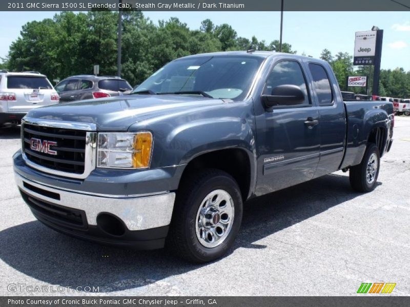 Stealth Gray Metallic / Dark Titanium 2011 GMC Sierra 1500 SL Extended Cab