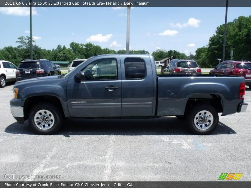 Stealth Gray Metallic / Dark Titanium 2011 GMC Sierra 1500 SL Extended Cab