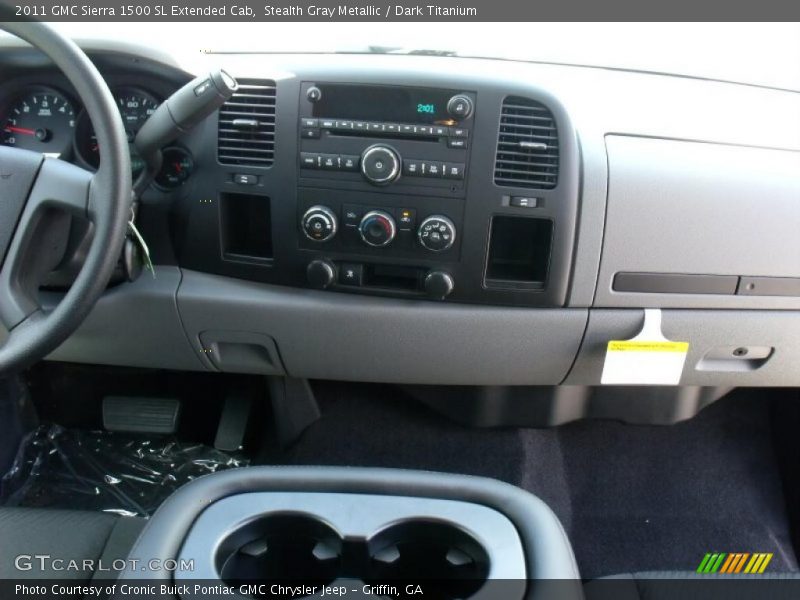 Stealth Gray Metallic / Dark Titanium 2011 GMC Sierra 1500 SL Extended Cab