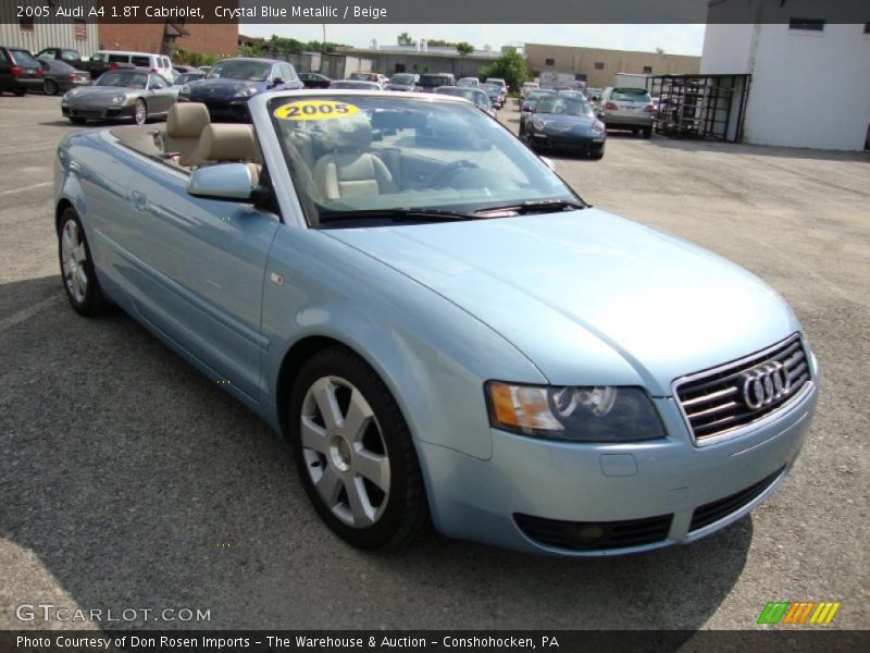 Crystal Blue Metallic / Beige 2005 Audi A4 1.8T Cabriolet
