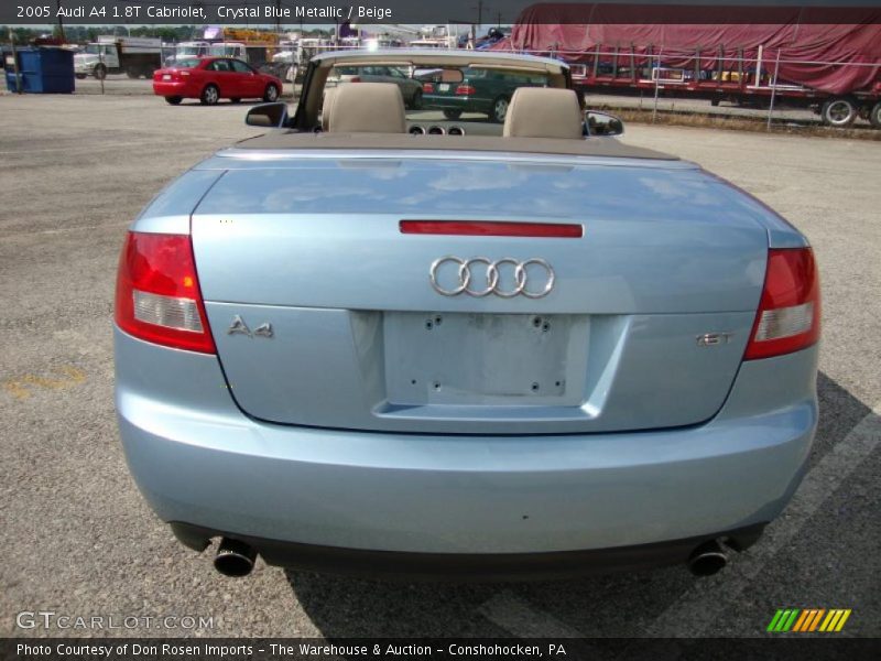 Crystal Blue Metallic / Beige 2005 Audi A4 1.8T Cabriolet