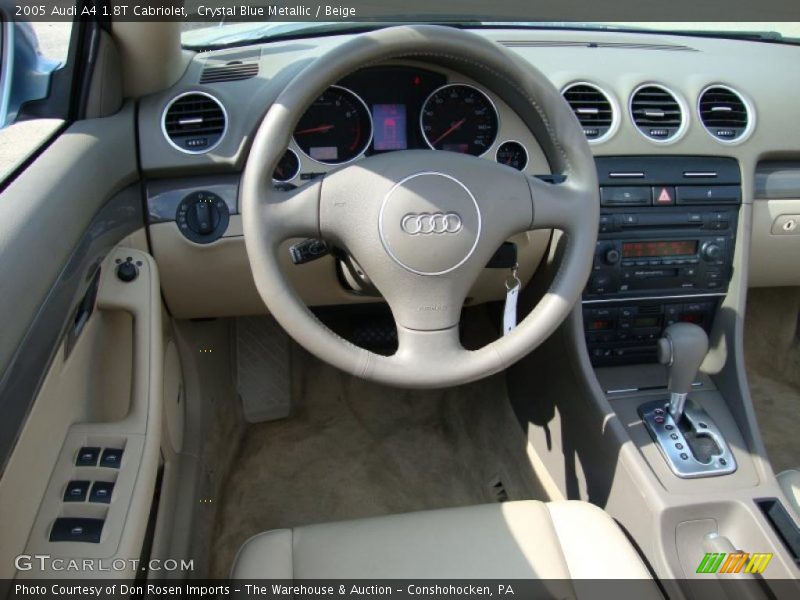 Crystal Blue Metallic / Beige 2005 Audi A4 1.8T Cabriolet