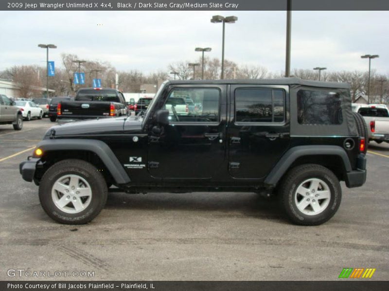 Black / Dark Slate Gray/Medium Slate Gray 2009 Jeep Wrangler Unlimited X 4x4