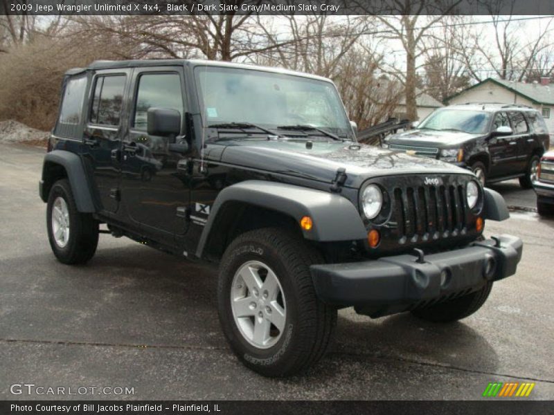Black / Dark Slate Gray/Medium Slate Gray 2009 Jeep Wrangler Unlimited X 4x4