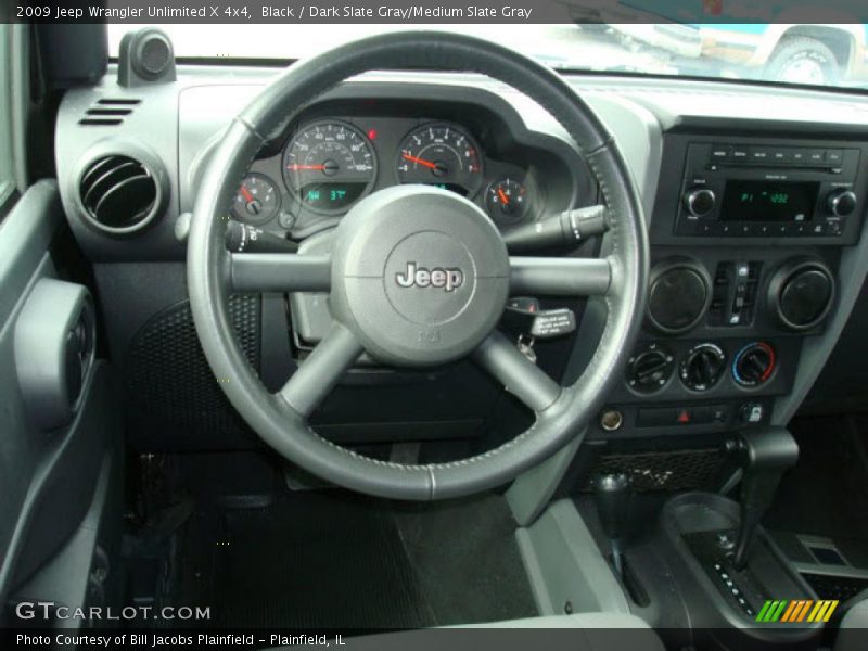 Black / Dark Slate Gray/Medium Slate Gray 2009 Jeep Wrangler Unlimited X 4x4