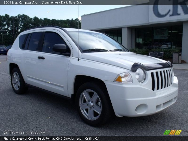 Stone White / Dark Slate Gray 2008 Jeep Compass Sport