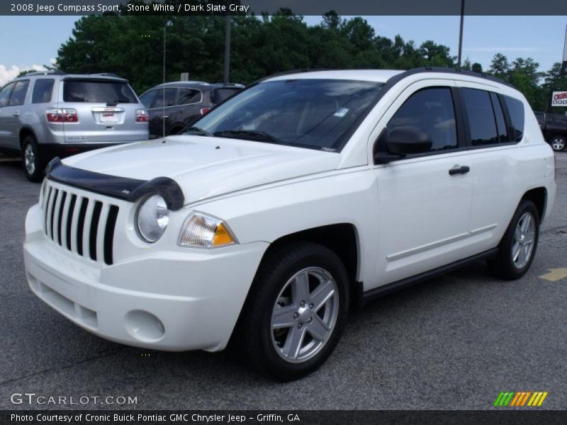 Stone White / Dark Slate Gray 2008 Jeep Compass Sport