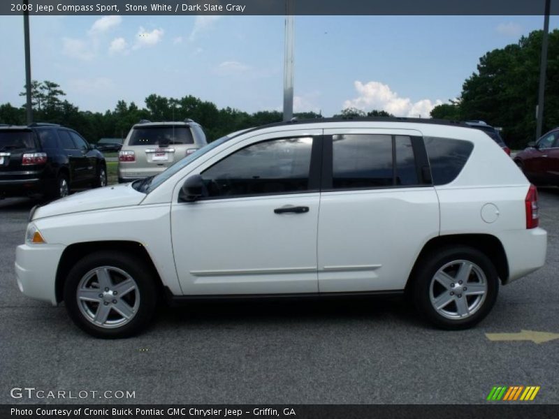 Stone White / Dark Slate Gray 2008 Jeep Compass Sport