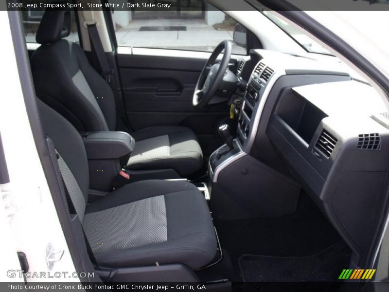Stone White / Dark Slate Gray 2008 Jeep Compass Sport