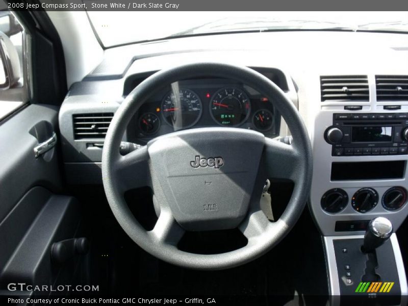 Stone White / Dark Slate Gray 2008 Jeep Compass Sport