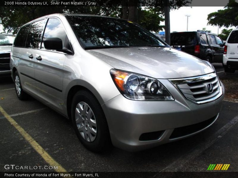 Silver Pearl Metallic / Gray 2008 Honda Odyssey LX