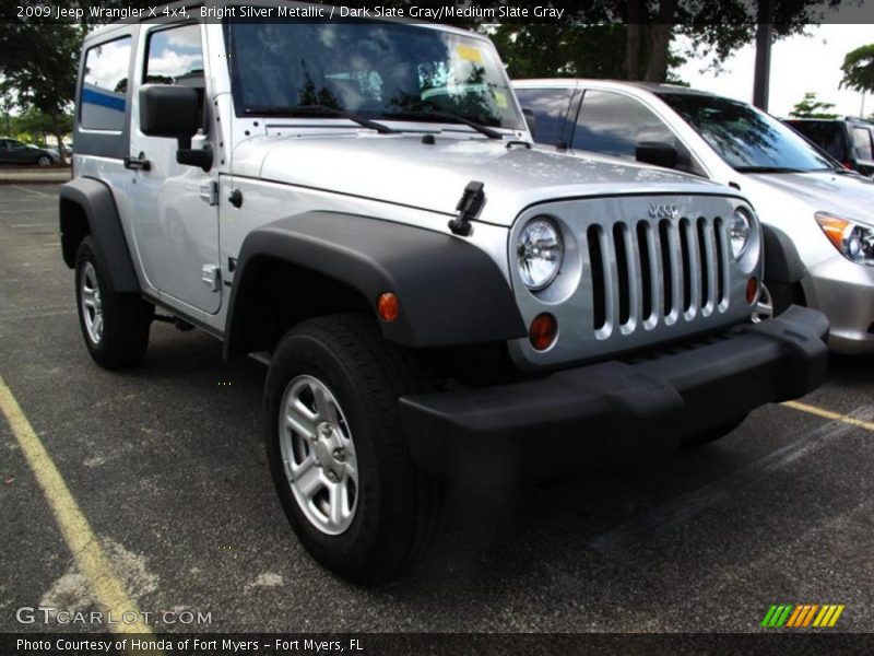 Bright Silver Metallic / Dark Slate Gray/Medium Slate Gray 2009 Jeep Wrangler X 4x4