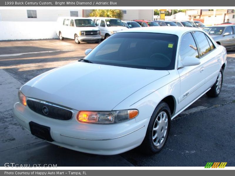 Bright White Diamond / Adriatic Blue 1999 Buick Century Custom