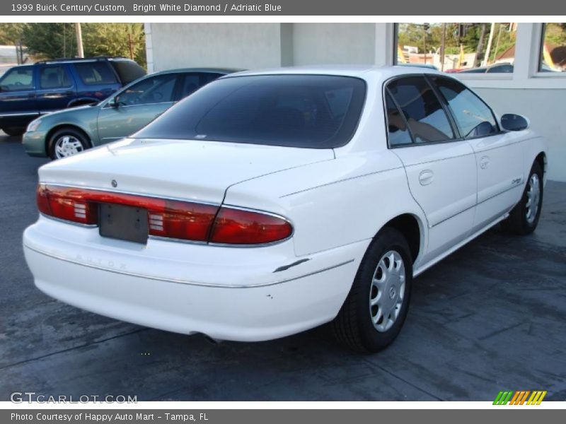 Bright White Diamond / Adriatic Blue 1999 Buick Century Custom