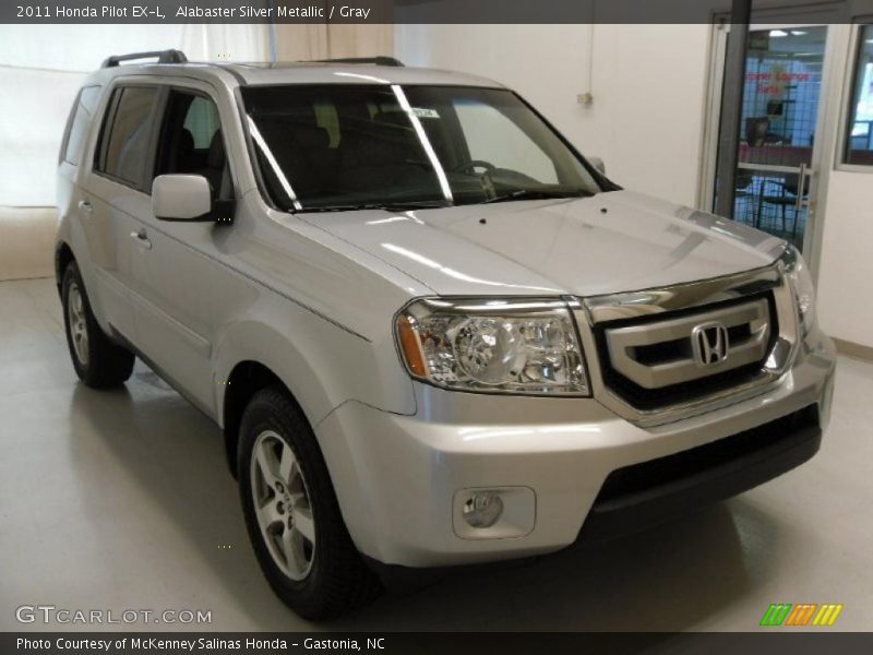 Alabaster Silver Metallic / Gray 2011 Honda Pilot EX-L