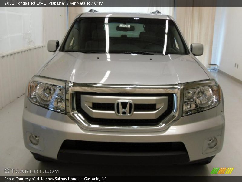 Alabaster Silver Metallic / Gray 2011 Honda Pilot EX-L