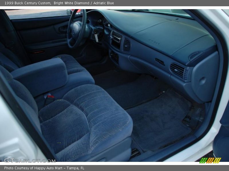 Bright White Diamond / Adriatic Blue 1999 Buick Century Custom