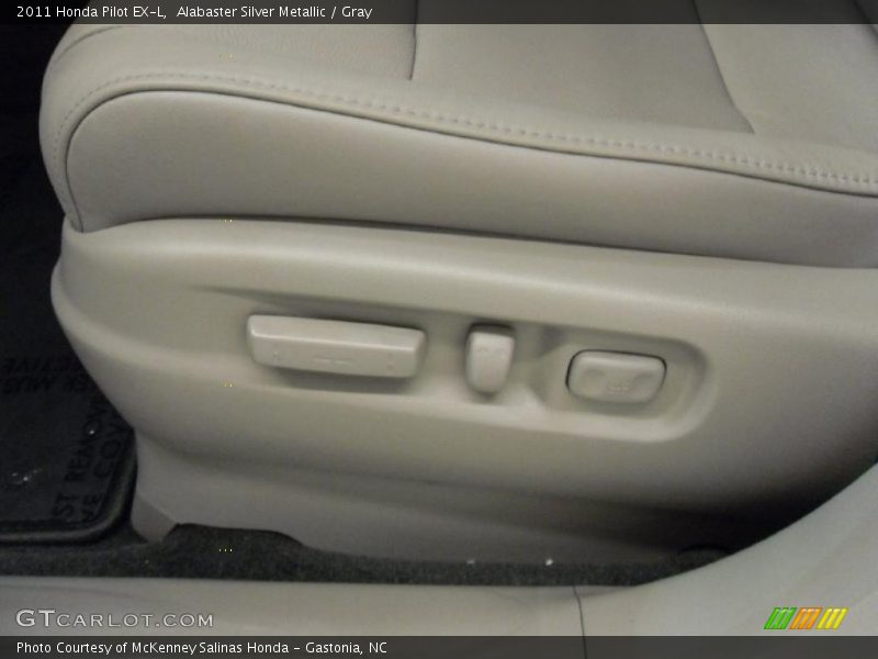 Alabaster Silver Metallic / Gray 2011 Honda Pilot EX-L
