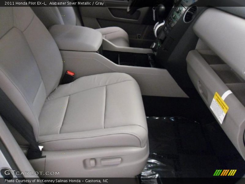 Alabaster Silver Metallic / Gray 2011 Honda Pilot EX-L
