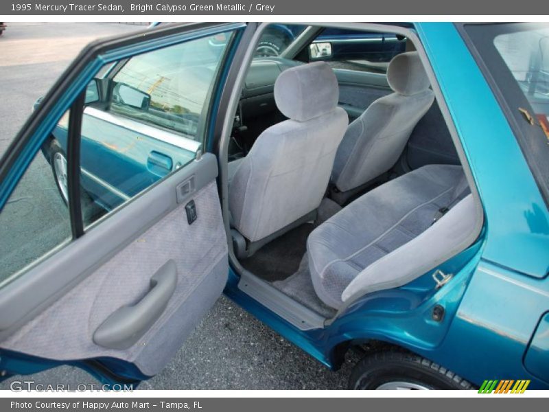 Bright Calypso Green Metallic / Grey 1995 Mercury Tracer Sedan