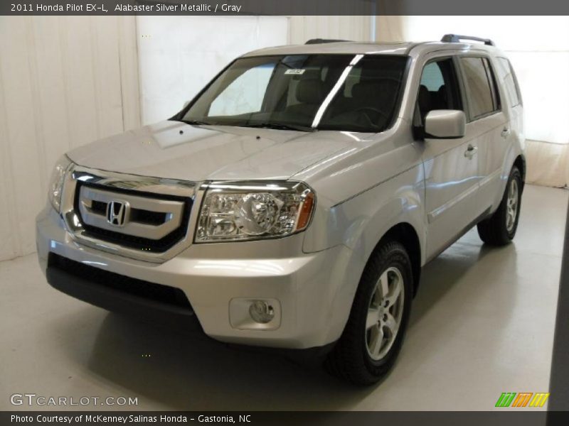 Alabaster Silver Metallic / Gray 2011 Honda Pilot EX-L