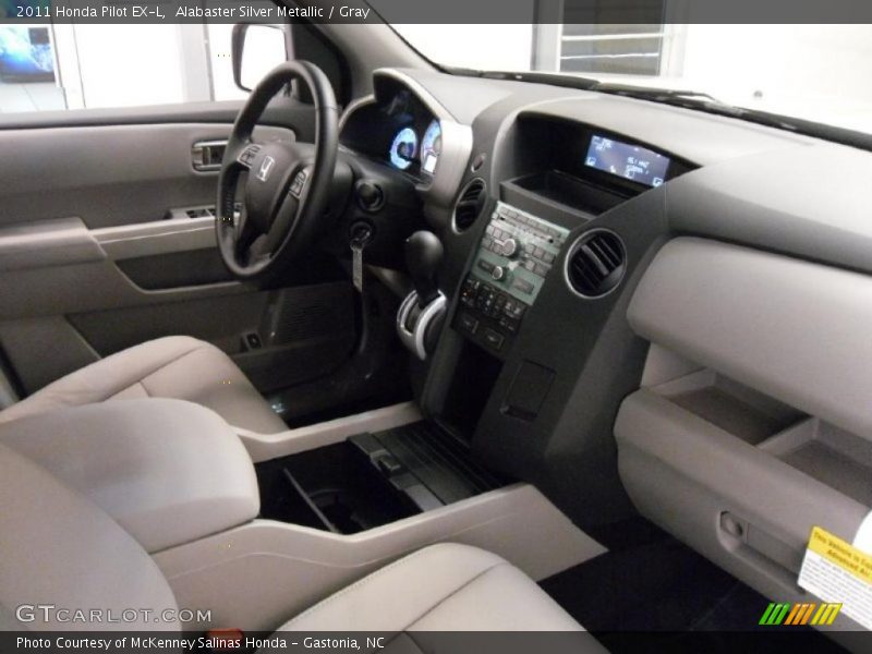 Alabaster Silver Metallic / Gray 2011 Honda Pilot EX-L