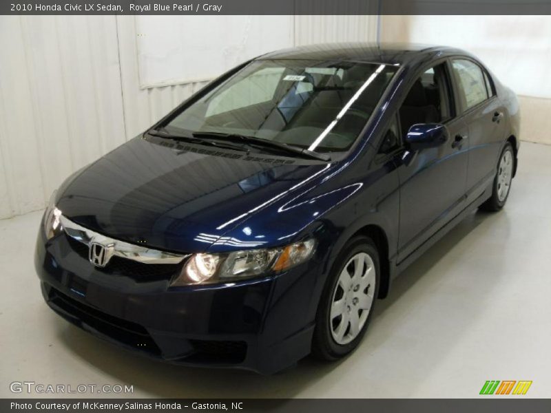 Royal Blue Pearl / Gray 2010 Honda Civic LX Sedan