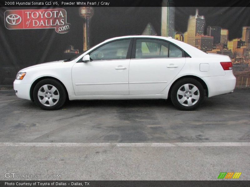 Powder White Pearl / Gray 2008 Hyundai Sonata GLS V6