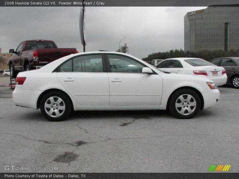 Powder White Pearl / Gray 2008 Hyundai Sonata GLS V6