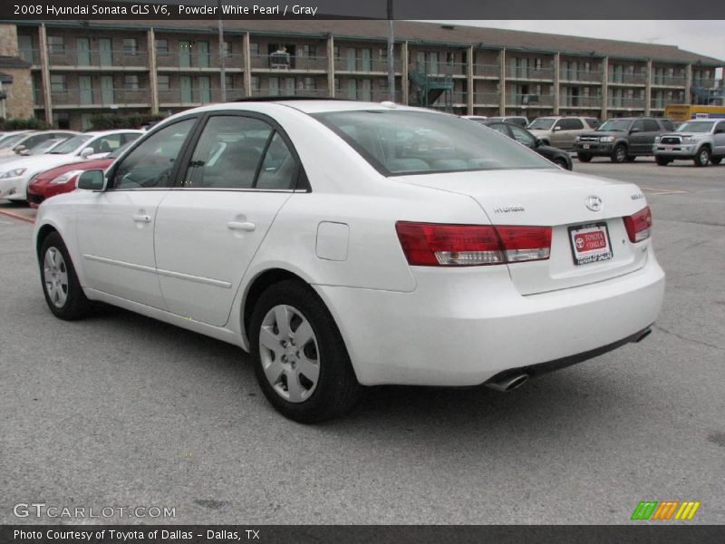Powder White Pearl / Gray 2008 Hyundai Sonata GLS V6