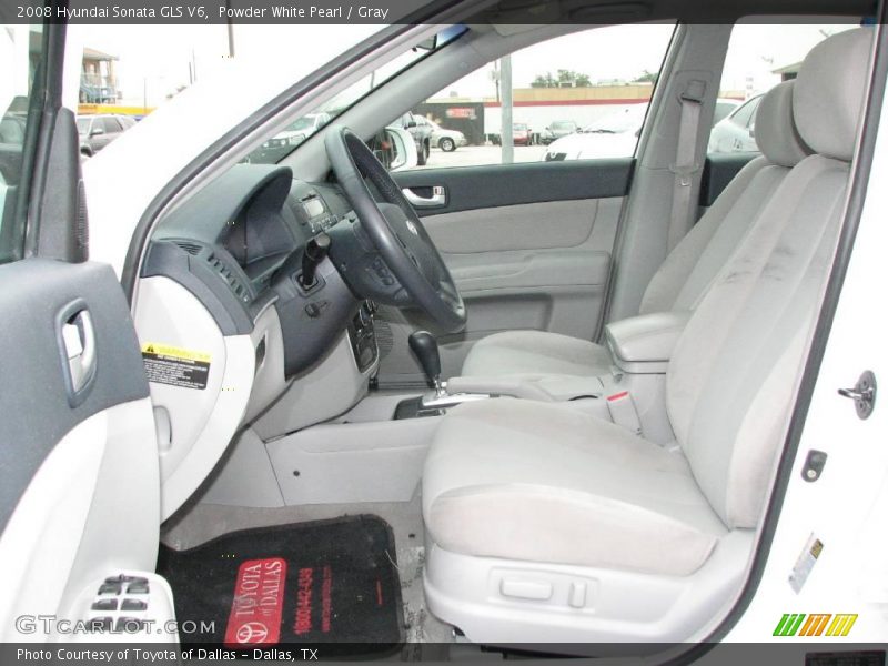 Powder White Pearl / Gray 2008 Hyundai Sonata GLS V6